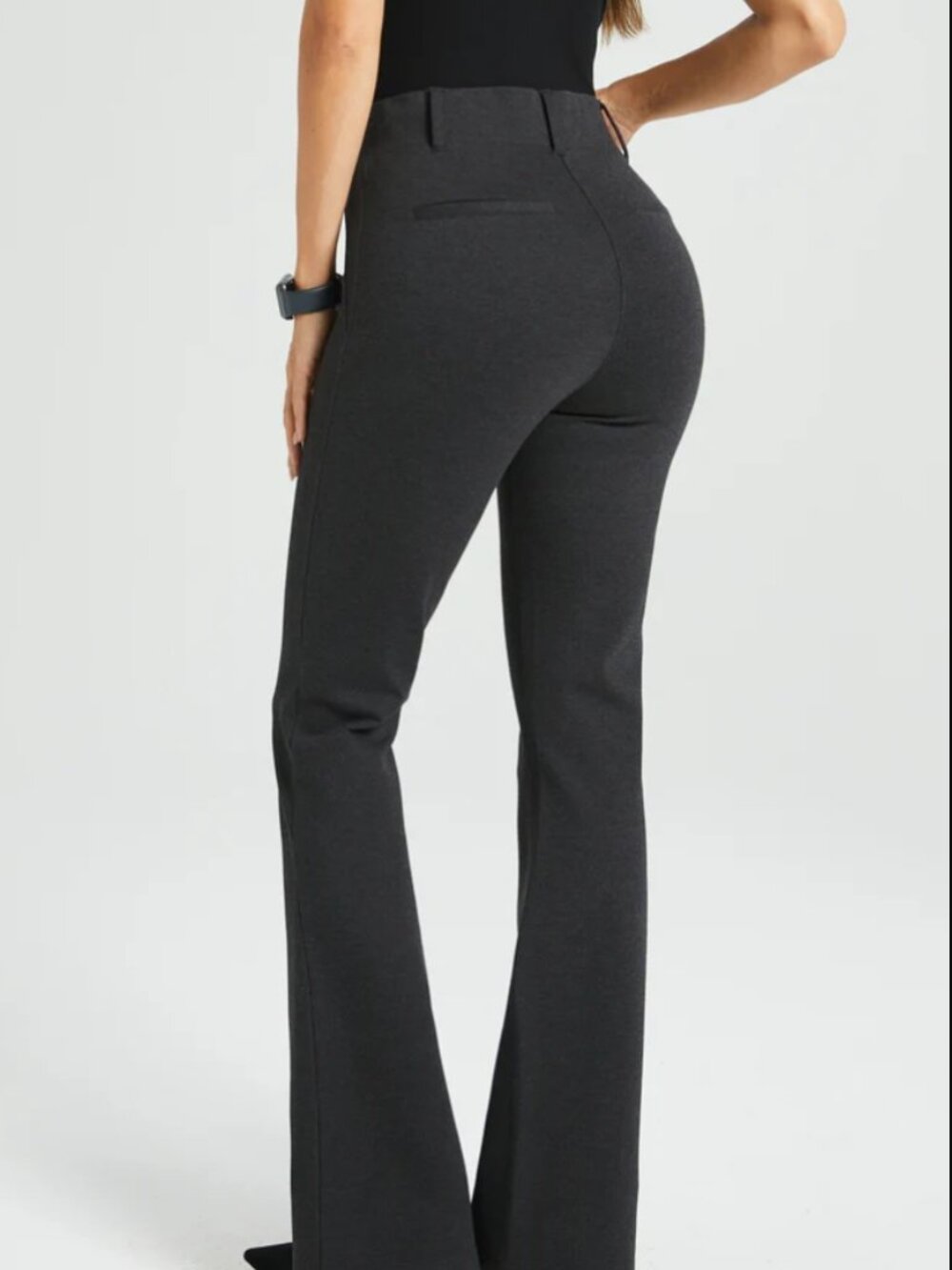 New Betabrand Charcoal Bootcut Two Pocket Dress Pant Yoga Pants 1X - Picture 3 of 5